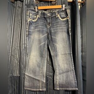 Grace Women's Dark Wash Capri Jeans